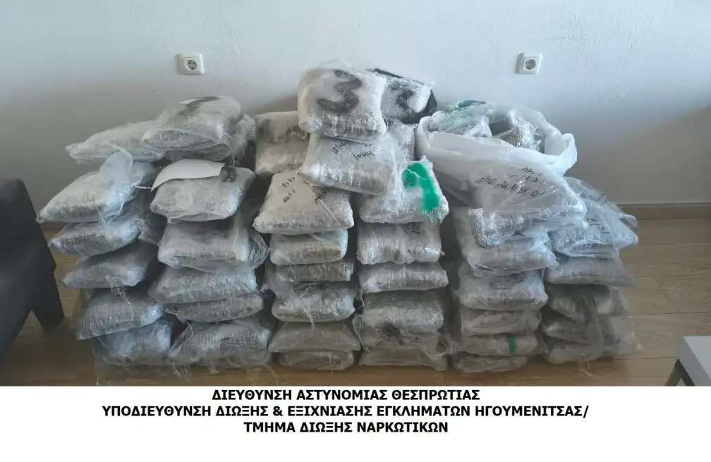 Διακίνηση ναρκωτικών από την Αλβανία: Σχεδόν 100 κιλά κάνναβης εντοπίστηκαν στην Ηγουμενίτσα